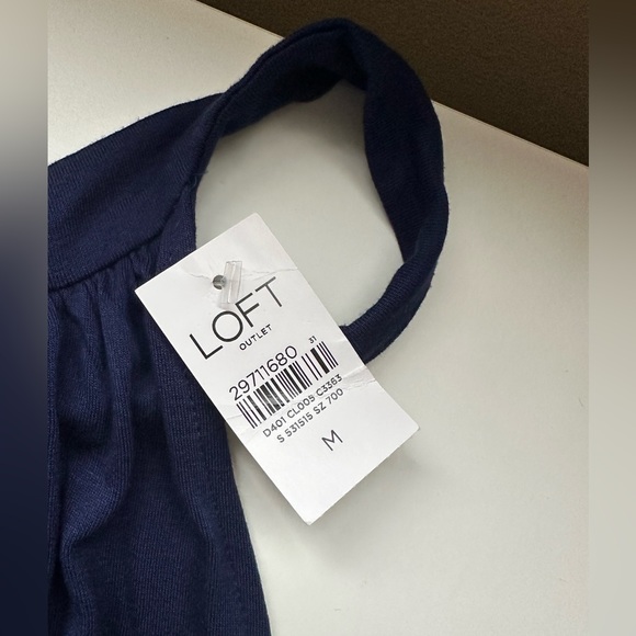 NWT Nordstrom Loft Outlet Blue Tank Top Blouse - Picture 4 of 6